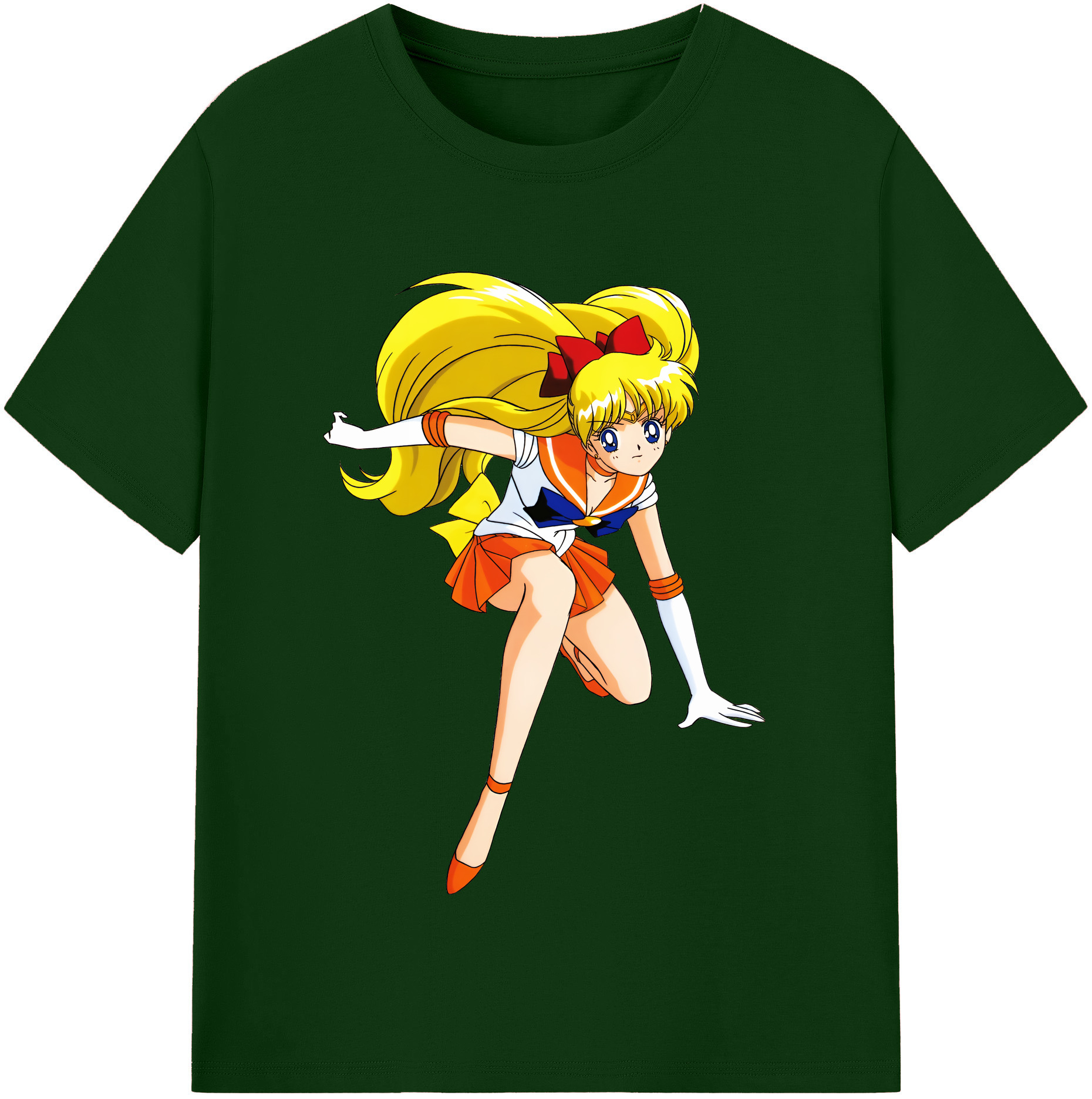（画像用） 美少女戦士セーラームーン 愛野 美奈子 あいの みなこ Sailor Moon Aino Minako 綿100％半袖Tシャツ（フロントプリント）